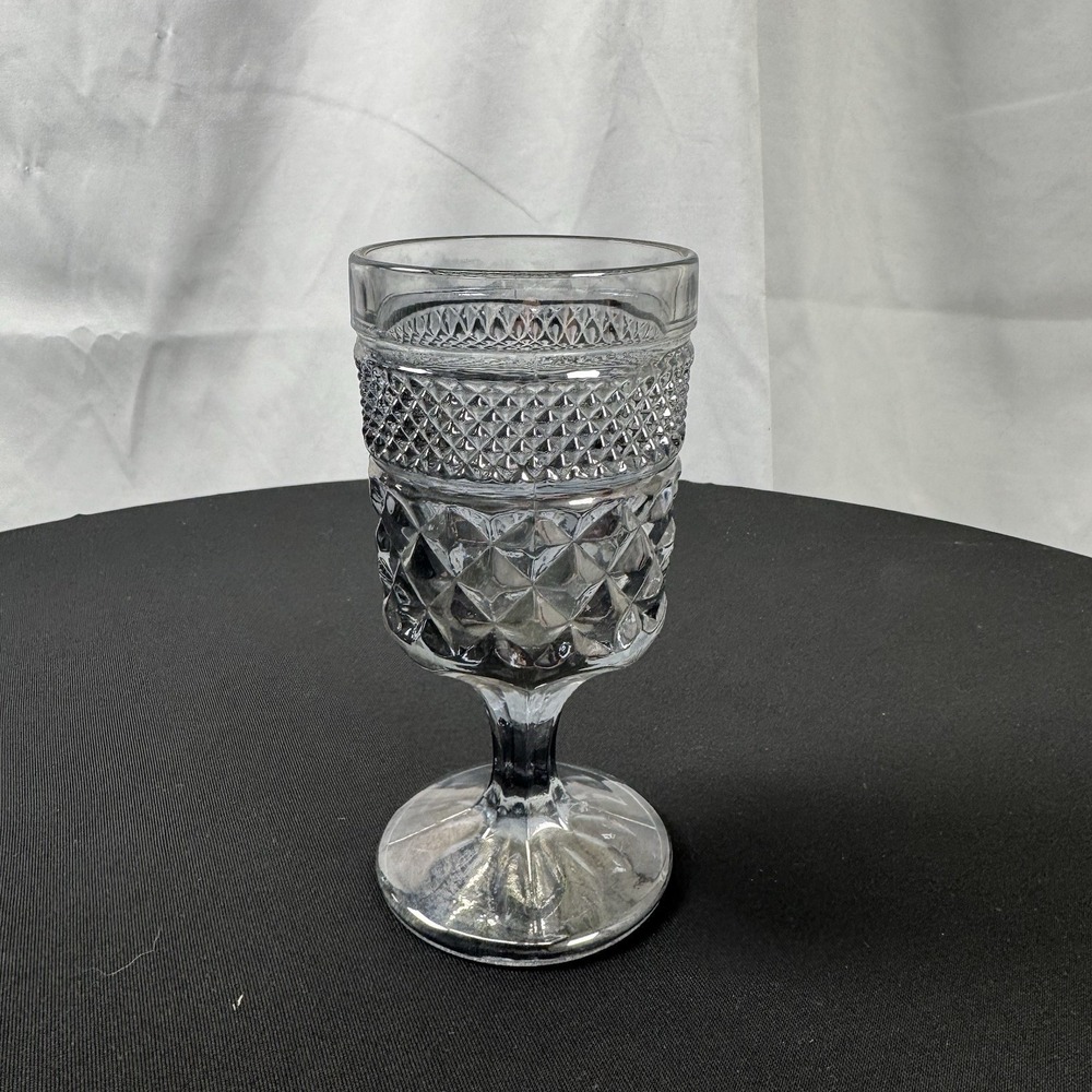 Vintage Anchor Hocking Smoke Glass Wexford Pattern Goblet